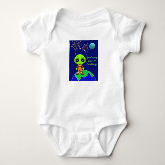 Body Un morceau de bébé avec alien et feux d'artifice d (Devant)