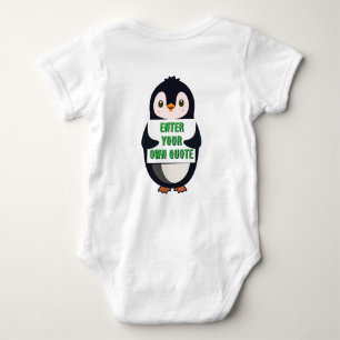 Body Un pingouin tenant un panneau avec un texte person