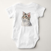 Body Une aquarelle American Curl, chat (Dos)