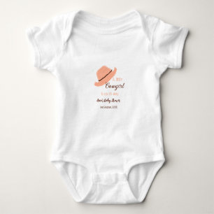 Body Une petite cowgirl est en route shower bébé orange