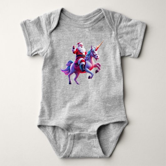 Body Unicorn équitation Père Noël (Devant)