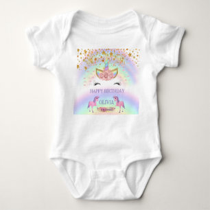 Body Unicorn fête Rainbow 1er Anniversaire whimsday gir