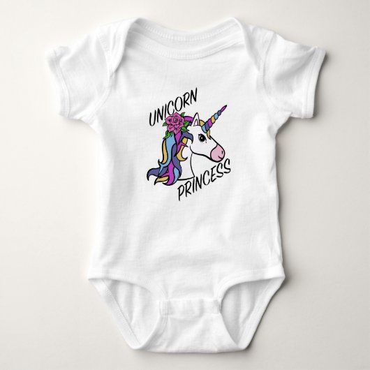 Body Unicorn Princess Design - Bodysuit Baby Jersey (Devant)