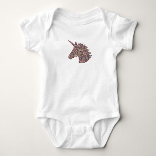 Body Unicorn saupoudrer Imprimer Bodysuit pour bébé ros (Devant)