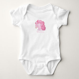 Body Unicorn Typographie bébé fille Imaginaire rose béb