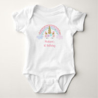 Unicorne Arc-en-ciel rose or 1er anniversaire