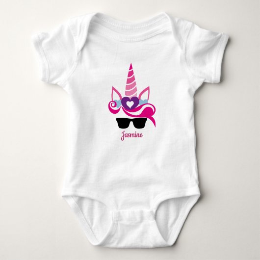 Body Unicorne avec Pony Face Baby Shirt (Devant)