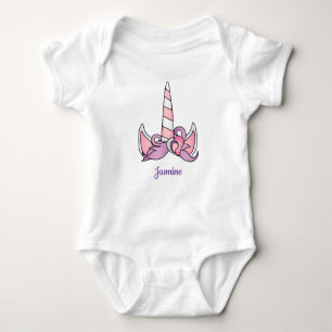 Body Unicorne avec Pony Face Baby Shirt
