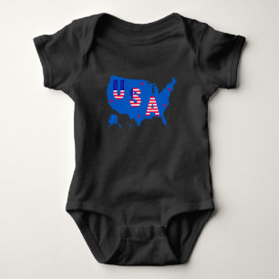 Body USA American Patriotic Map/ Drapeau Étoiles et ray