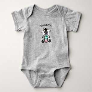 Body Vache de bébé mignonne personnalisée