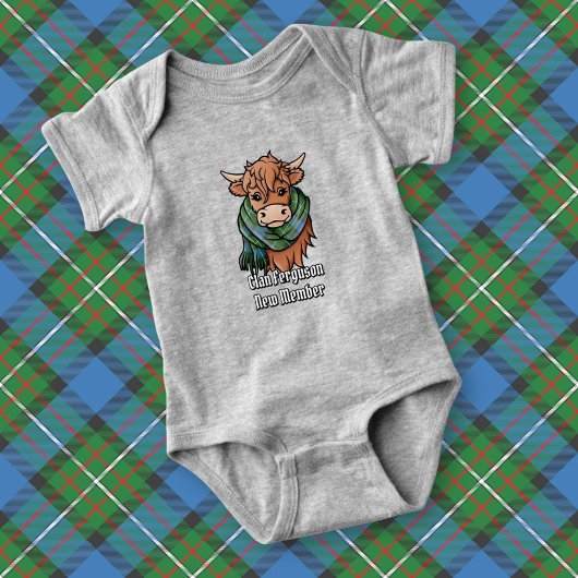 Body Vache Highland avec Écharpe Tartan Ferguson