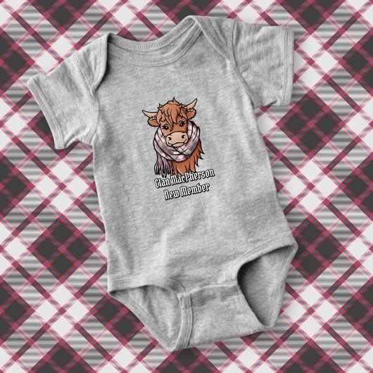 Body Vache Highland avec MacPherson Chasse Tartan Scarf