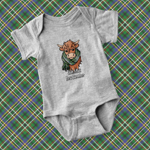 Body Vache Highland avec Scott Green Tartan Scarf