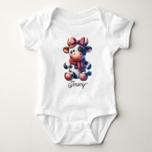 Body Vache laitière mignonne avec noeud