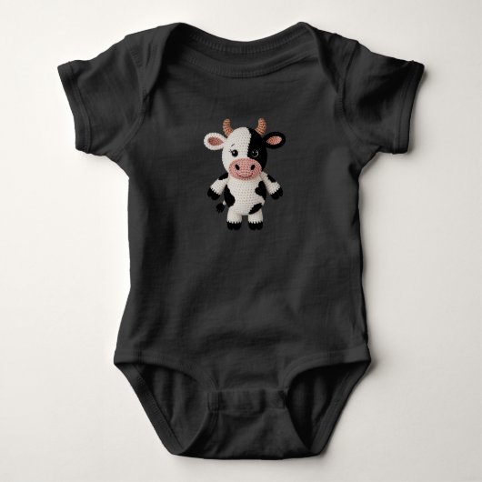 Body Vache noire et blanche au crochet (Devant)