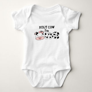 Body Vache sainte Je suis 1 Vache rose 1er anniversaire