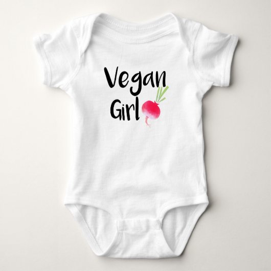 Body "Vegan Girl" betteraves bébé (Devant)
