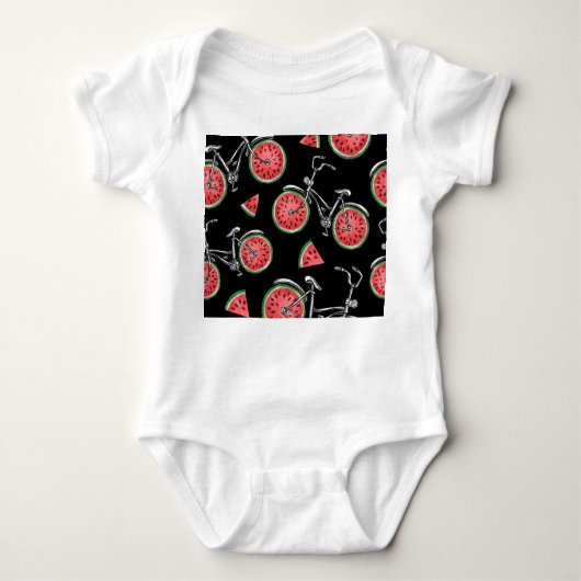 Body Vélos à roue de pastèque, motif d'été. (Devant)