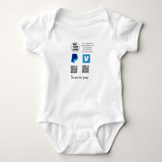 Body Venmo paypal scan pour payer ajouter q r code logo (Devant)