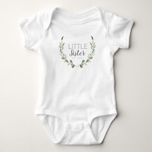 Body Verdure Aquarelle Wreath | Petite soeur (Devant)