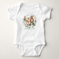 Vert doux Bois Forêt Animaux Monogramme