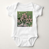 Body Vert fleur rose (Devant)