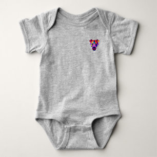 Body vêtement bébé gris Alexander's Dog avec poche