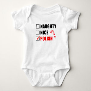 Body Vêtement de bébé Naughty Nice Polish Santa List