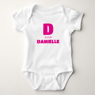 Body Vêtements bébé lettre D, Combinaison bébé avec pré