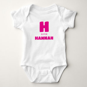 Body Vêtements bébé lettre H, Combinaison bébé avec nom