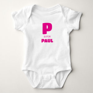 Body Vêtements bébé lettre P, Combinaison bébé avec nom