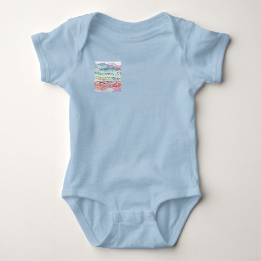 Body Vêtements de bébé. Design "Couches de terre" (Devant)