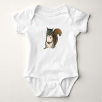 Vêtements de bébé écureuil d'aquarelle