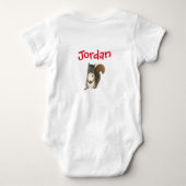 Body Vêtements de bébé écureuil d'aquarelle (Dos)