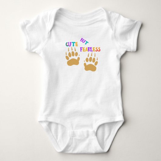 Body Vêtements de bébé en bodysuits 'Cute But Fearless (Devant)
