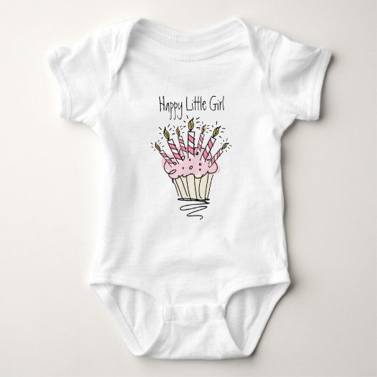 Body Vêtements de bébé mignons avec design cupcake (Devant)