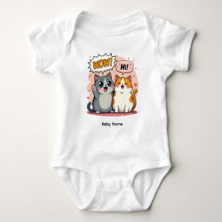 Body Vêtements de bébé personnalisés avec des chats Kaw