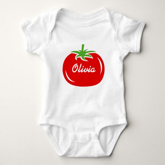Body Vêtements de bébé personnalisés avec tomate rouge  (Devant)