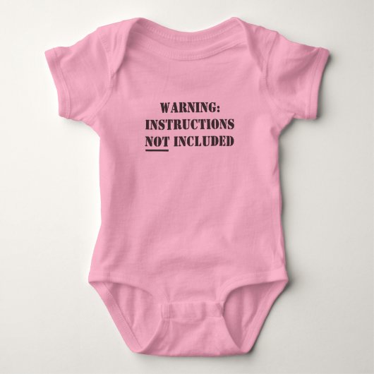 Body Vêtements Pour Nouveau-Né Drôle : Instructions Non (Devant)