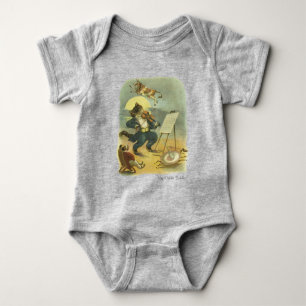 Body Vintage Hey Diddle Diddle Nursery Rhyme restauré