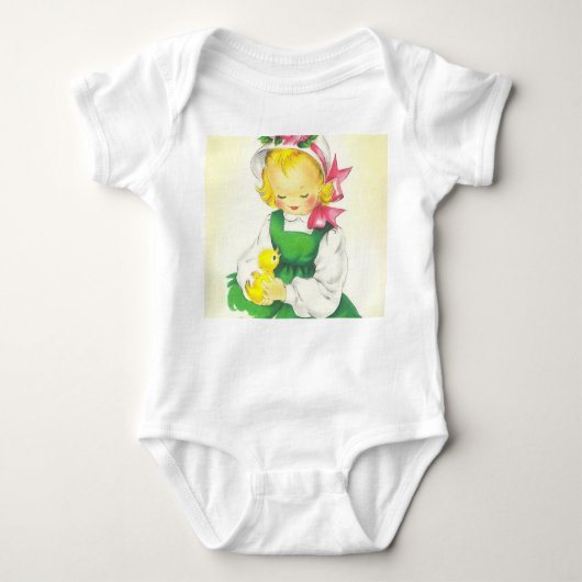 Body Vintage petite fille Retro mignonne (Devant)
