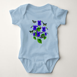 Body Violettes et papillons