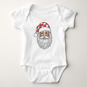 Body Visage de Père Noël en patchwork Doodle Art au sty
