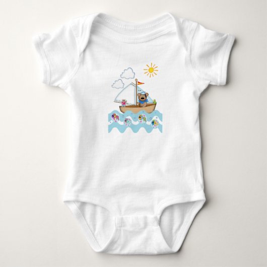 Body Voile Ours et son petit chat Tee (Devant)