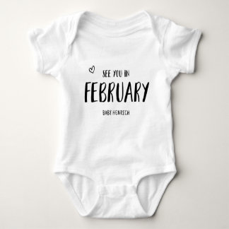 Body Voir En Février Date D'Échéance Bébé Bodysuit