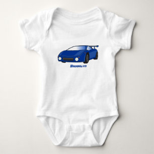 Body Voiture de sport bleue avec illustration d'aile aé