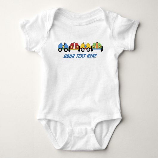 Body Voitures de course personnalisées Baby Romper (Devant)