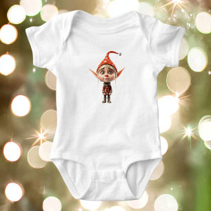 Body Waifish Girl Christmas Elf Baby Bodysuit