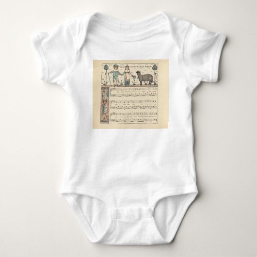 Body Walter Crane Baa Baa Mouton Noir Comptine (Devant)