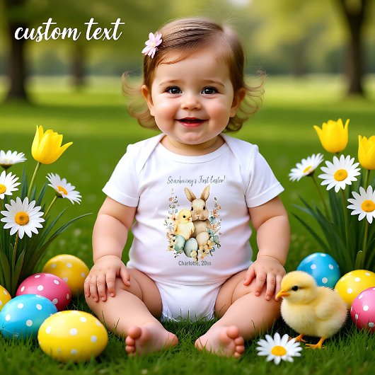 Body Watercolor Customizable 🐇Egg-citing Bunny Romper